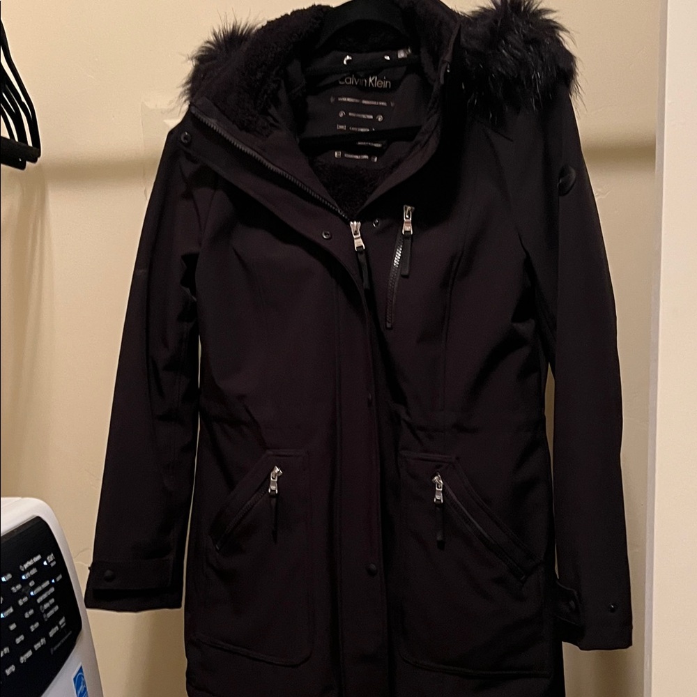 Calvin Klein Women’s  Black Hooded  Jacket